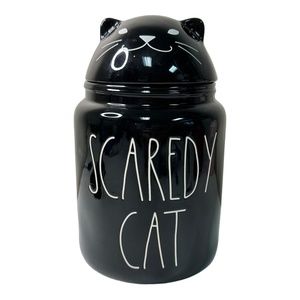 Rae Dunn "SCAREDY CAT" Figural Canister